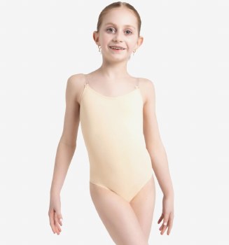 Capezio Cami Leo w/ Clear Transition Straps 3532C 6-7 NUD
