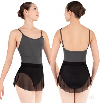 Eurotard Mesh Pull On Mini Ballet Skirt 41121 XS BLK