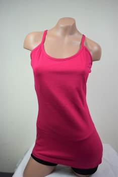 YoYo Active Y Back Cami with Bra Lining 612A SM FUCH