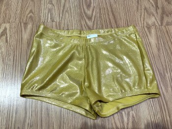 Body Wrappers Metallic Shorts 712 LG GOLD