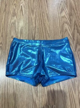 Body Wrappers Metallic Shorts 712 MED TRQ