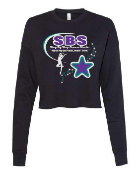 Crop Crewneck Fleece 7503A-3 SM BLK