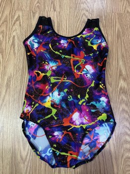 Eurotard Paint Splatter Gymnastics Leotard 75585C 12-14 MULTI