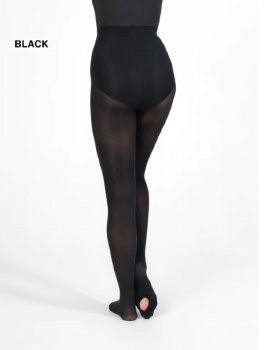 Body Wrappers Convertible Dance Tights A81 S/M BLK