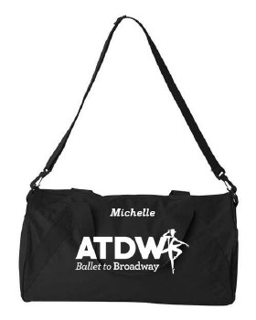 ATDW Screen Printed Duffel 8805-3 O/S BLK