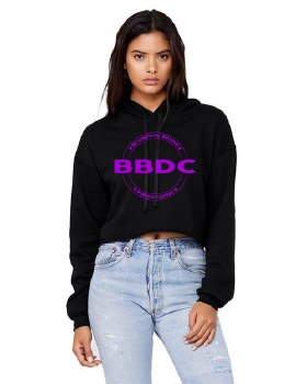 Pull Over Hooded Cropped Sweatshirt 7502A-1 SM BLK