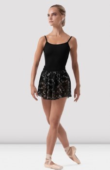 Bloch Printed Mesh Skirt R4111 P/S BLK