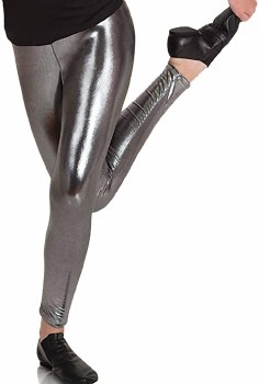 Body Wrappers Liquid Lame Footless Pants 8303 SM SIL