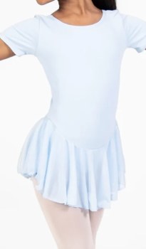 Body Wrappers Short Sleeve Chiffon Skirted Leotard BWP191 2-4 LBL