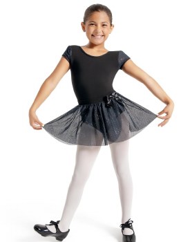 Capezio Glitter Glam Pull On Skirt 11887C 2-4 BLK