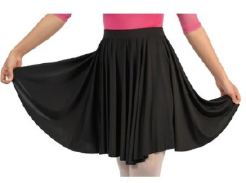 Pozewear Above the Knee Circle Skirt A754 SM BLK