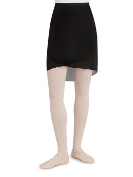 Capezio Long Wrap Skirt N276 M/L BLK