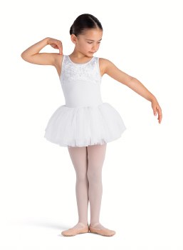 Bloch Tank Tutu Leotard CL5635 4-6 WHT