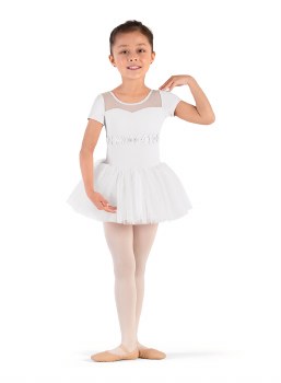 Bloch Scoop Neck Tutu Leotard CL9262 2-4 WHT