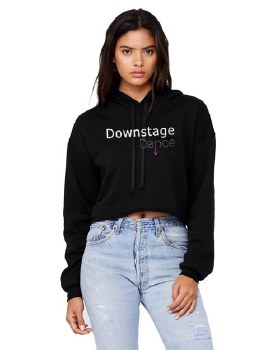 Pull Over Hooded Crop Sweatshirt 7502-5 SM BLK