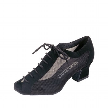 GoGo Dance Lace Up Mesh Peep Toe Practice Shoe 4050 BLK 6.5