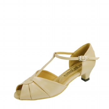 GoGo Dance T-Strap Ballroom Shoe 7051 TAN 5