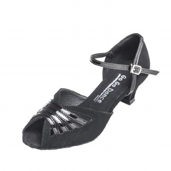 GoGo Dance Peep Toe Ballroom Shoe 7602 BLK 5