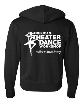 ATDW Zip Up Hooded Sweatshirt 18600A-1 LG BLK
