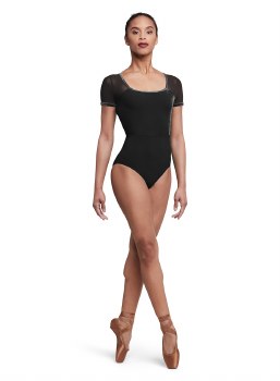 Bloch Square Neck Cap Sleeve Leotard L5262 XSM BLK