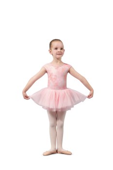 Mirella Watercolor Cap Sleeve Tutu Dress M1552C 8-10 PNK