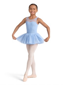 Mirella Mesh Tank Tutu Leotard M50002C 2-4 BLU