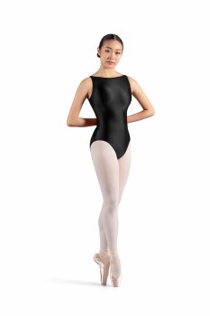 Mirella Boat Neck Tank Leotard M5105LM MED BLK