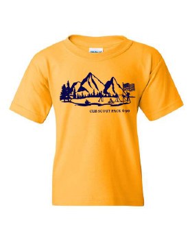 Cub Scout Pack 690 Tshirt CUB 5000A-690 SM GOLD