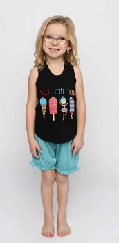 Sugar and Bruno Sweet Little Thing Tank Top D9755 O/S BLK