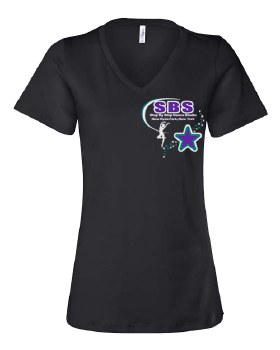 V-Neck Ladies Shirt SBS 6405A XSM BLK