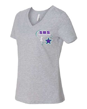 V-Neck Ladies Shirt SBS 6405A XSM GRY