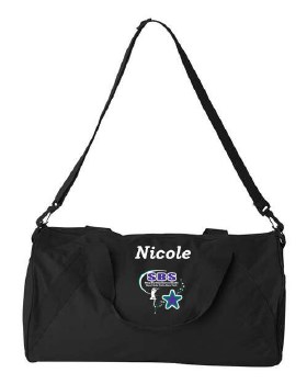 Screen Printed Duffel Bag 8805-2 O/S BLK