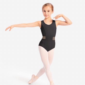 So Danca Tank Leotard with Mesh Inserts SL134 8-10 BLK
