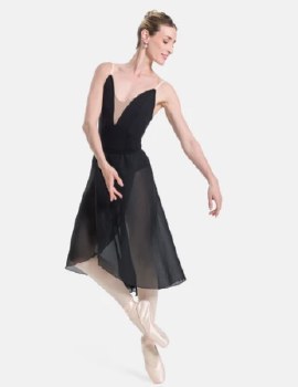 So Danca Mock Wrap Skirt SL227 SM BLK