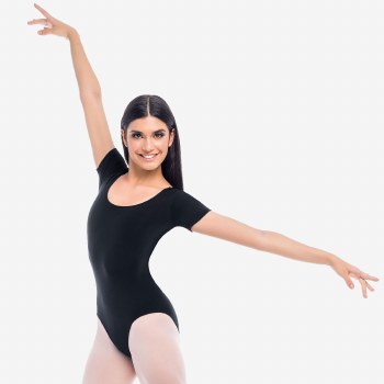 So Danca Short Sleeve Leotard SL25 XSM BLK