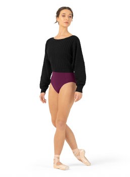 Bloch Knitted Cropped Sweater Z1179 MED BLK