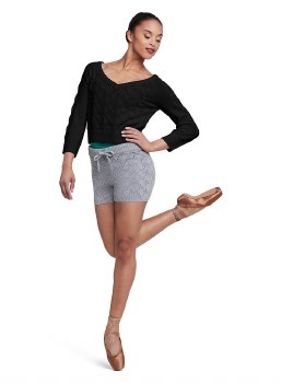 Bloch Cropped Knit Sweater Z5206 XSM BLK