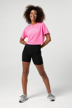 Girls Shorty Short Hot Pink, Covalent Activewear Women Cheerleading Dance