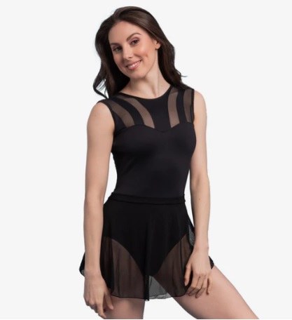 So Danca Mesh Pull On Skirt TP10 P BLK