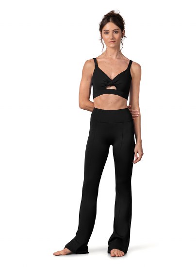 Bloch Twist Front Crop Top Z30025 SM BLK