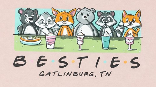 Gatlinburg Woodland Friends - Dusty Rose - S