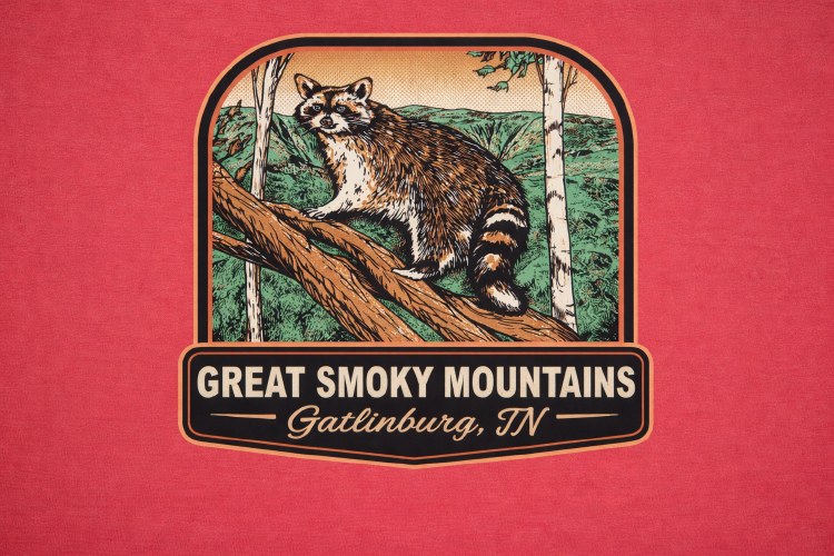 Camp Badge Raccoon - Brick