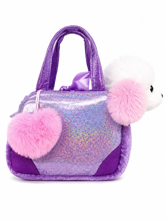 Carrier with Plush Poodle