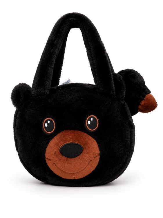 Carrier with Black Bear Plush