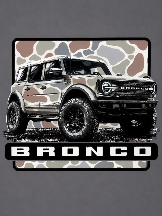 Bronco Camo - Charcoal