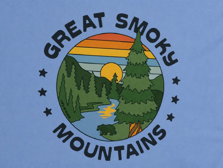 Women's Life is Good Smoky Mountains - Cornflower Blue