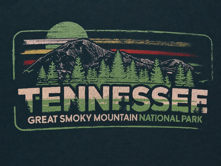 Agersia E Mountains & Pines - Black Teal