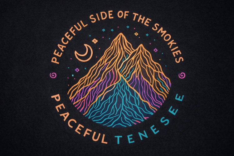 Luteous E Mountains Moon and Sky - Black