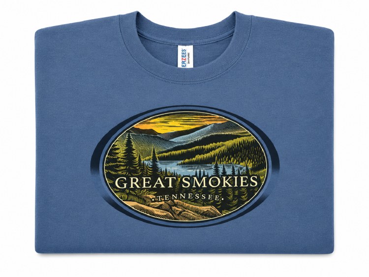 Crew Woodcut Oval East - Denim