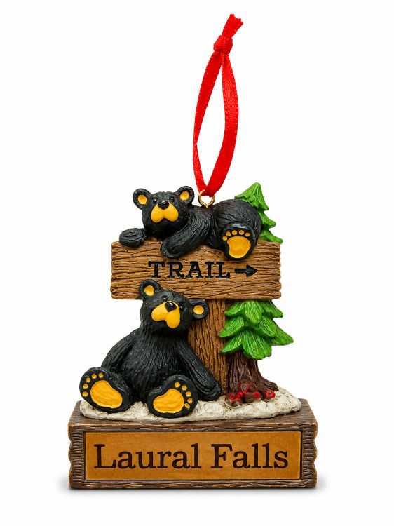 Bearfoots Two Bears By Sign Laural Falls Ornament/Magnet
